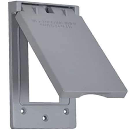 Raco Hubbell Electrical 1C-GVX Vertical Ground Fault Interrupter Receptacle Flip Cover; Gray 665877